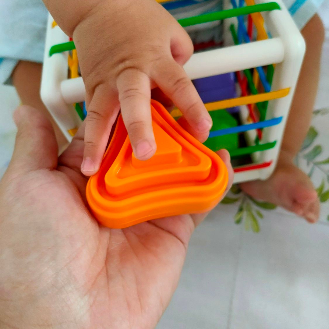 Rainbow Shape Sorter Cube-Toys-Babyshok