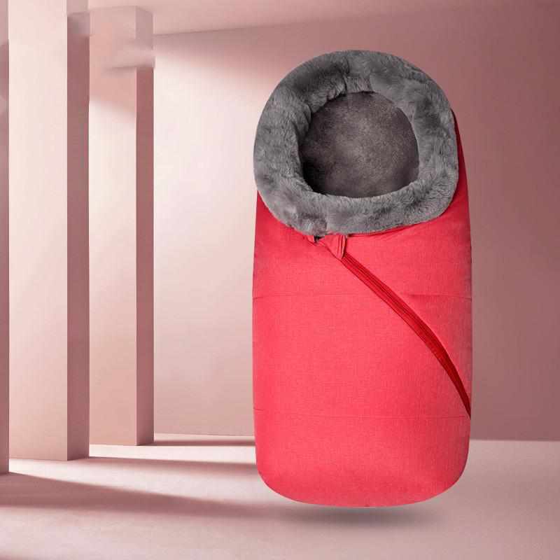 Baby Winter Fur Collar Sleeping Bag - Stroller-Sleeping Bags-Babyshok