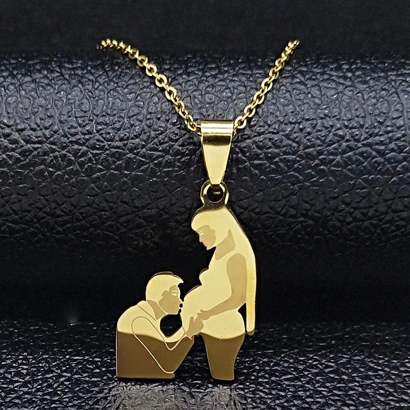 Mom and Baby Pendant Necklace-Necklace-Babyshok