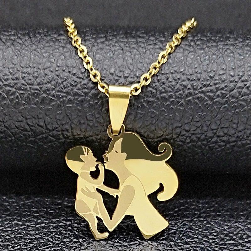 Mom and Baby Pendant Necklace-Necklace-Babyshok