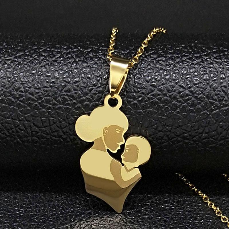 Mom and Baby Pendant Necklace-Necklace-Babyshok