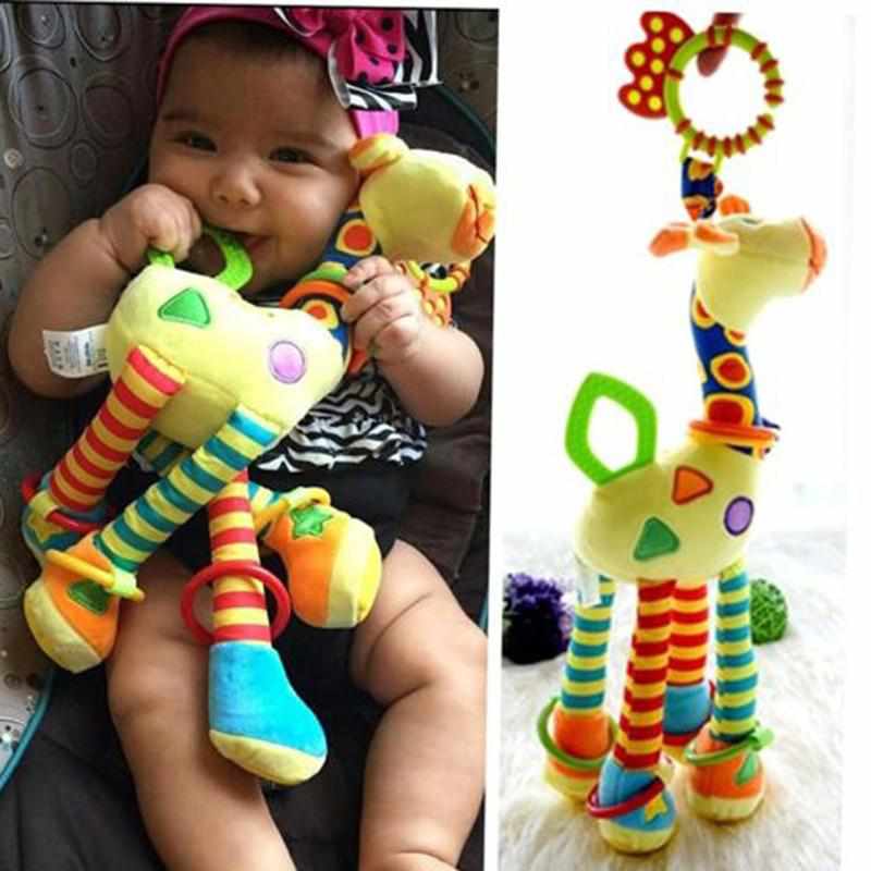 Colorful Baby Giraffe Rattle Toy-Stuffed & Plush Toys-Babyshok