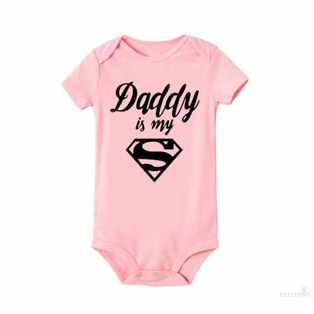 Daddy is my Superman Baby Romper-Bodysuits-Babyshok