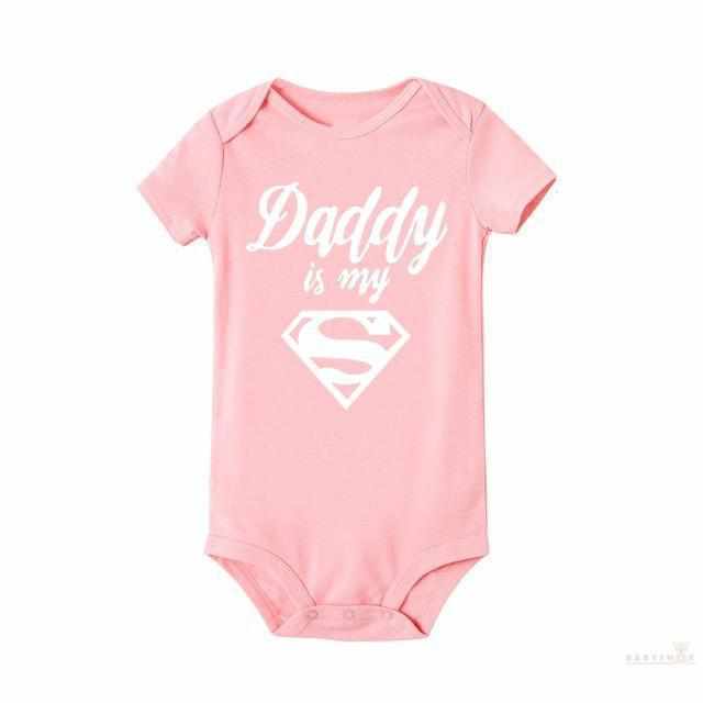 Daddy is my Superman Baby Romper-Bodysuits-Babyshok