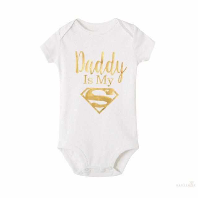 Daddy is my Superman Baby Romper-Bodysuits-Babyshok