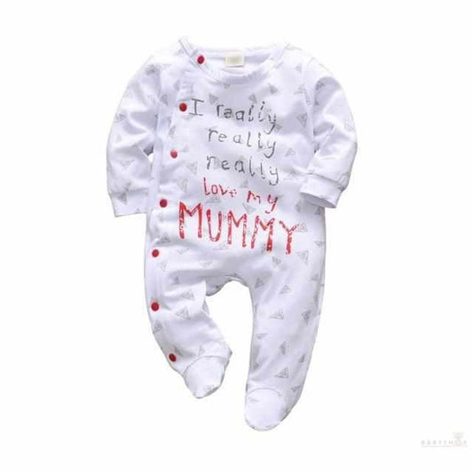 Funny Infant Baby Bodysuit - Love My Mummy-Rompers-Babyshok