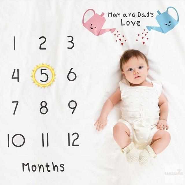 Funny Monthly Milestone Baby Blankets-Receiving Blankets-Babyshok