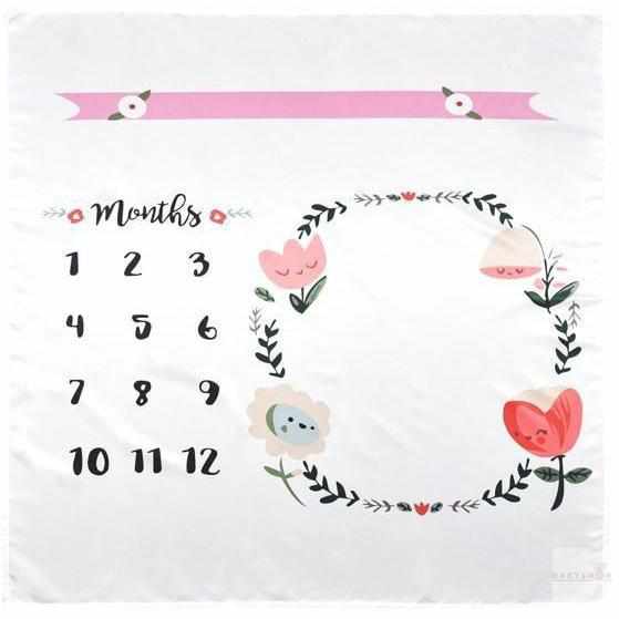 Funny Monthly Milestone Baby Blankets-Receiving Blankets-Babyshok