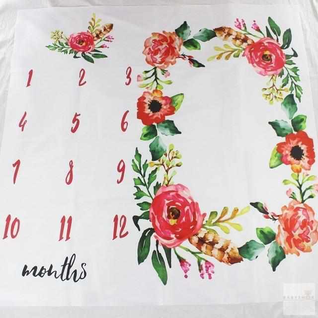 Funny Monthly Milestone Baby Blankets-Receiving Blankets-Babyshok