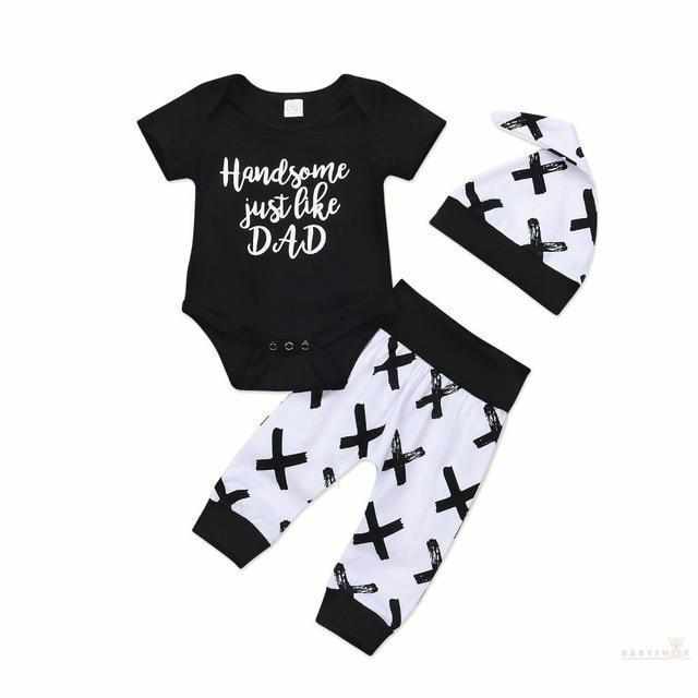Handsome Just Like Dad Baby Boy Set-Clothing Sets-Babyshok