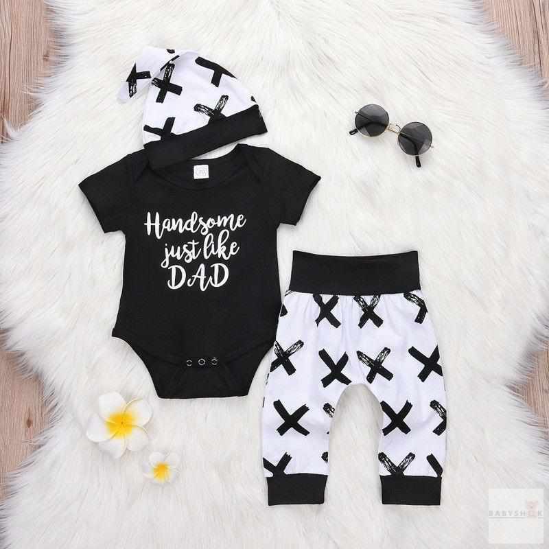 Handsome Just Like Dad Baby Boy Set-Clothing Sets-Babyshok