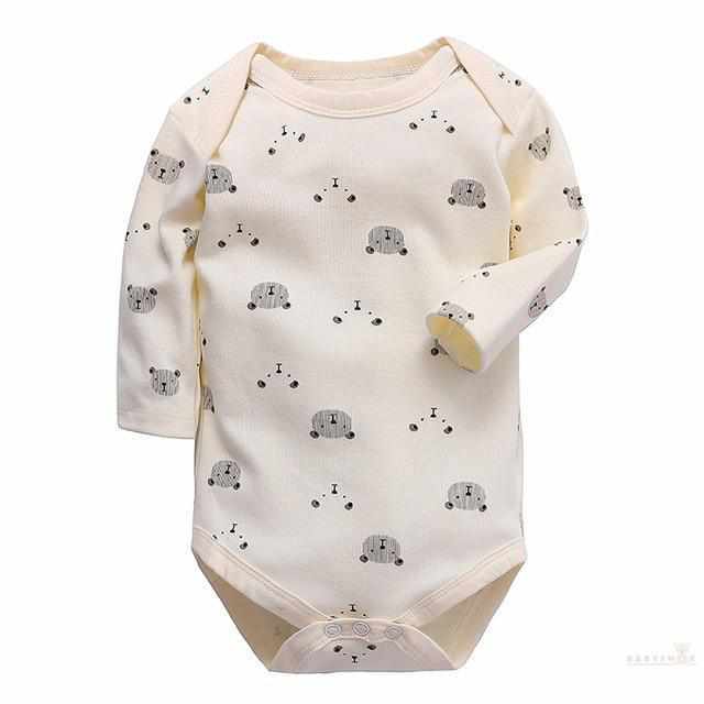 Long Sleeve Baby Bodysuit - Bear-Bodysuits-Babyshok