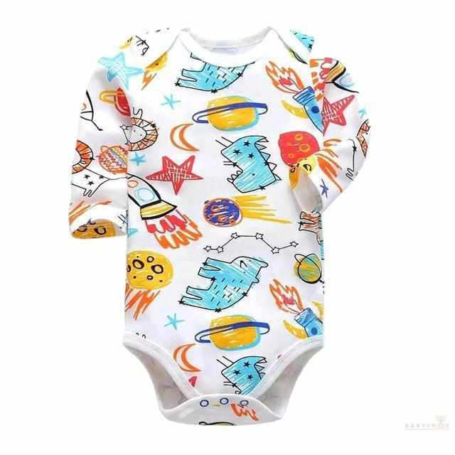Long Sleeve Baby Bodysuit - Space-Bodysuits-Babyshok