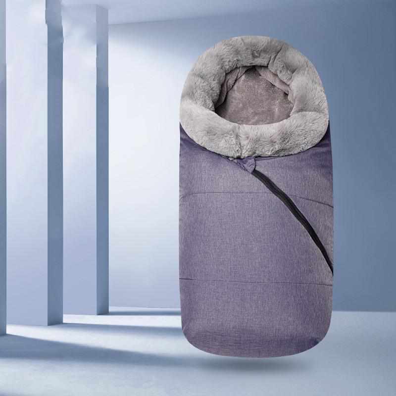 Baby Winter Fur Collar Sleeping Bag - Stroller-Sleeping Bags-Babyshok