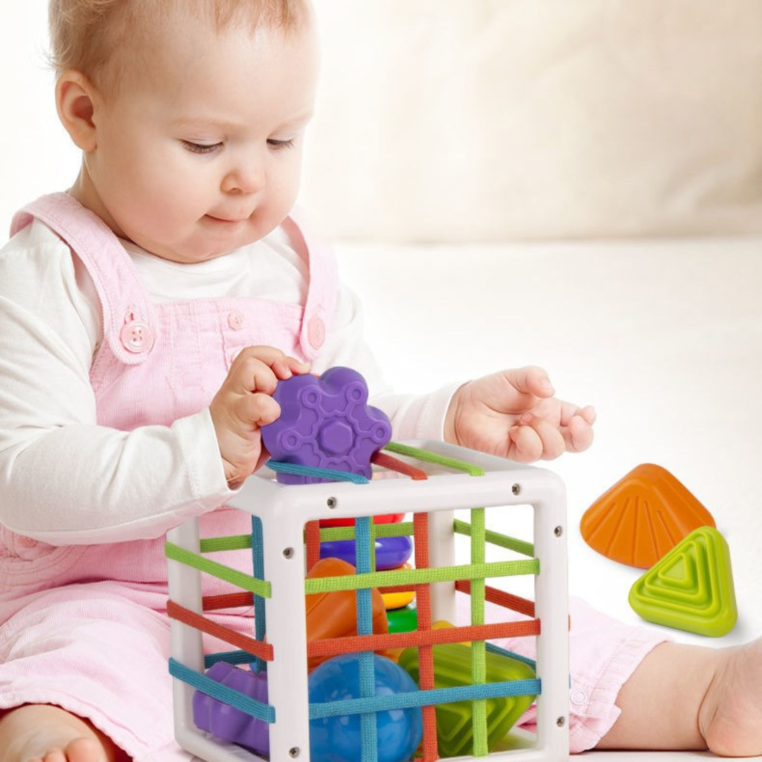 Rainbow Shape Sorter Cube-Toys-Babyshok