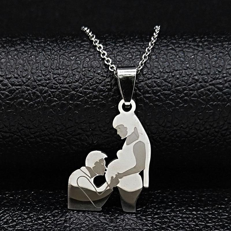 Mom and Baby Pendant Necklace-Necklace-Babyshok