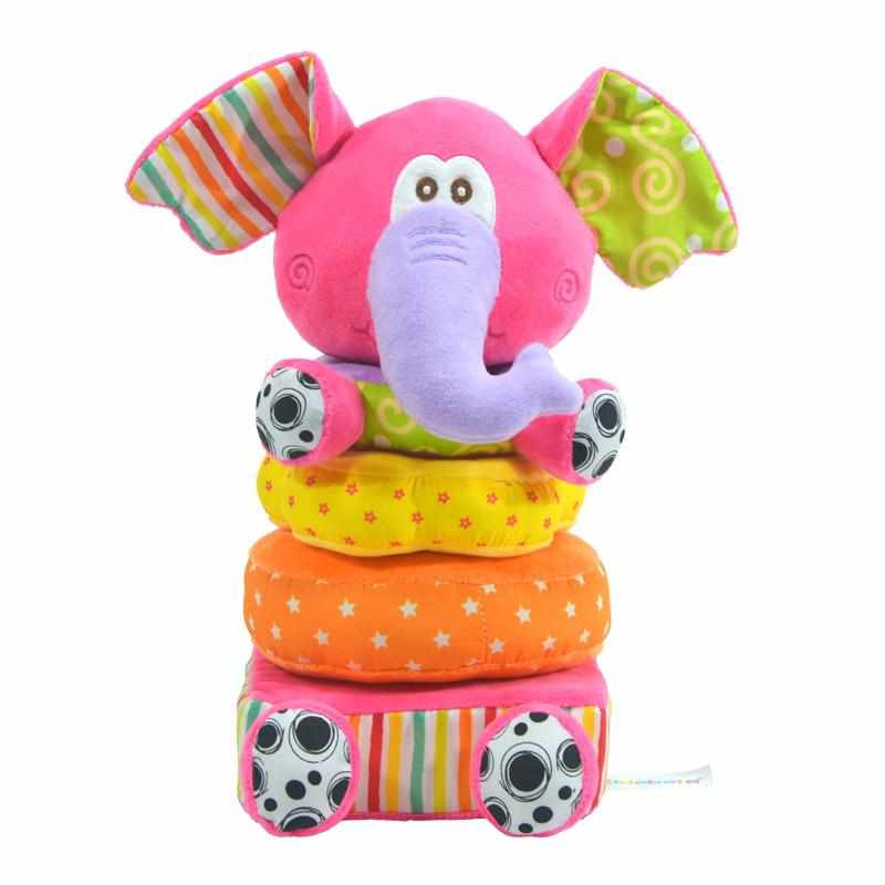 Educational Baby Toy Soft Plush Elephant-Stuffed & Plush Toys-Babyshok