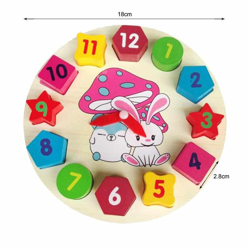 Baby Educational Wooden Toy - Rabbit Clock-Wooden toys-Babyshok