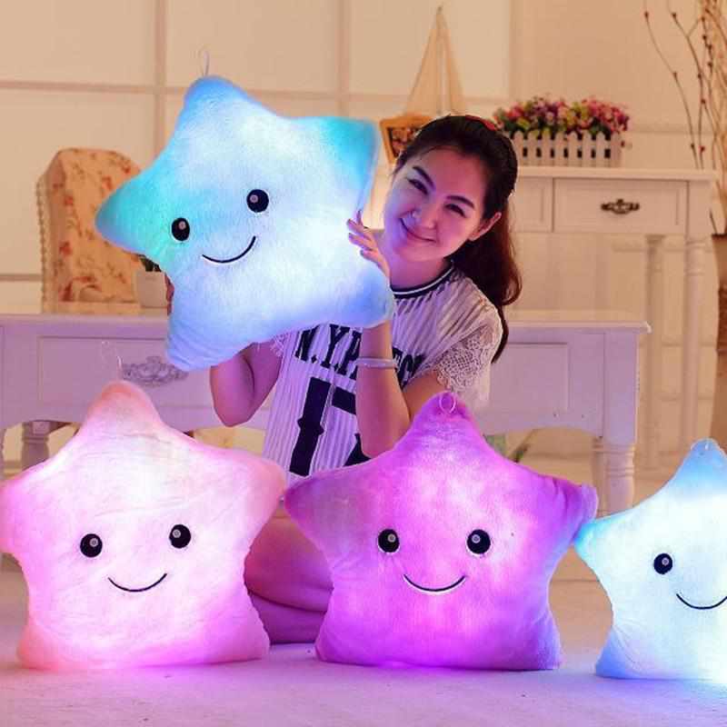 Glowing Star Pillow-Stuffed & Plush Toys-Babyshok