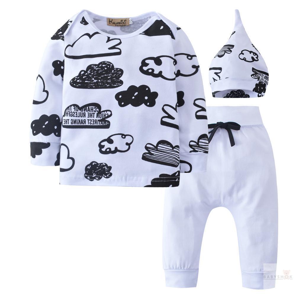 Baby Boy Romper Set with Clouds-Clothing Sets-Babyshok
