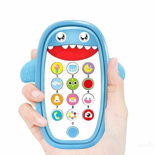 Baby Shark Educational Phone Toy & Teether-Baby Rattles & Mobiles-Babyshok