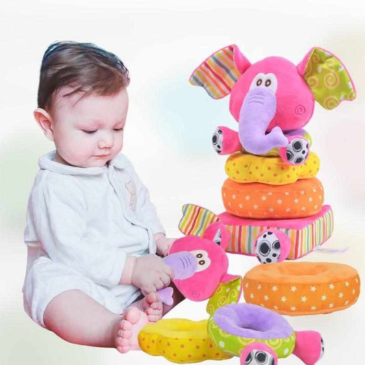Educational Baby Toy Soft Plush Elephant-Stuffed & Plush Toys-Babyshok
