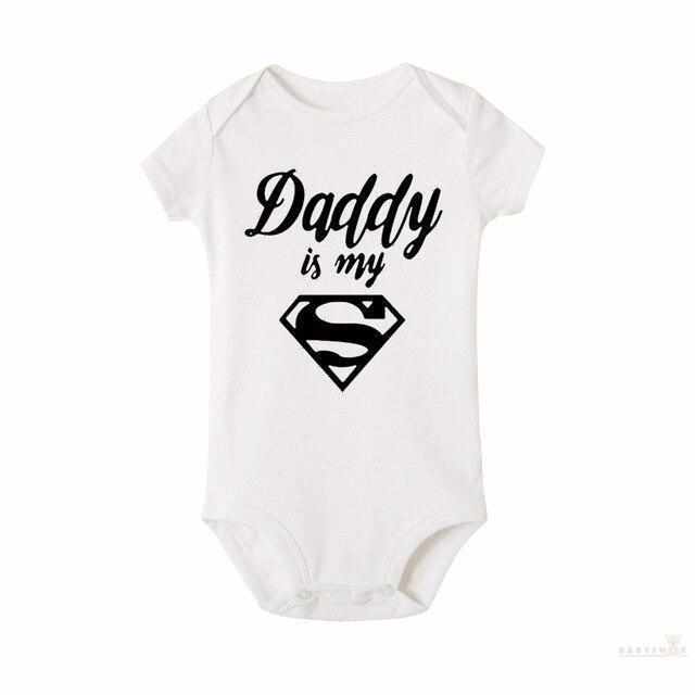 Daddy is my Superman Baby Romper-Bodysuits-Babyshok