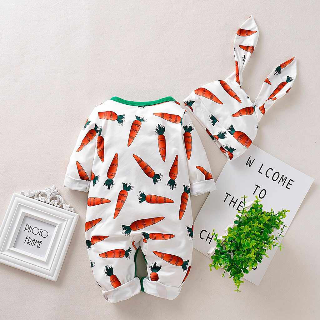 Funny Carrot Baby Romper with Hat-Clothing Sets-Babyshok