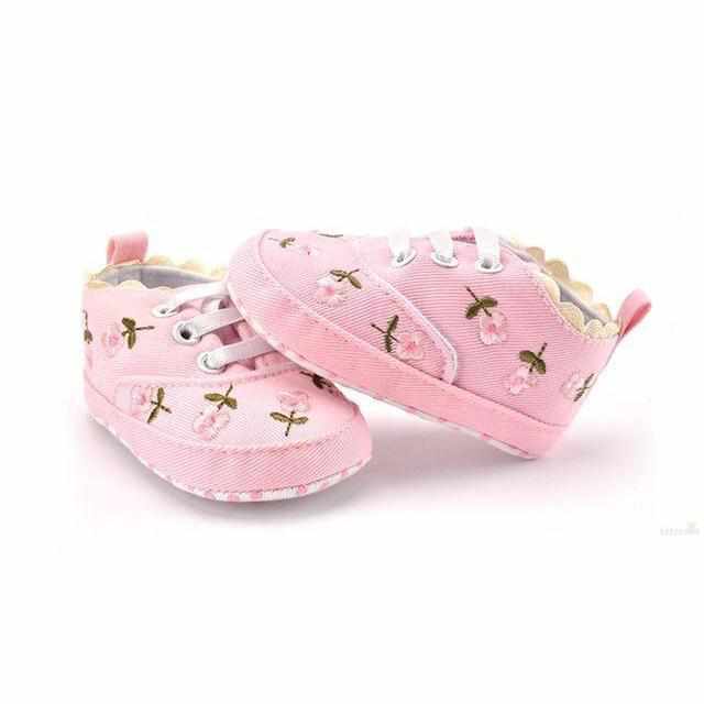 Floral Baby Girl Shoes-First Walkers-Babyshok