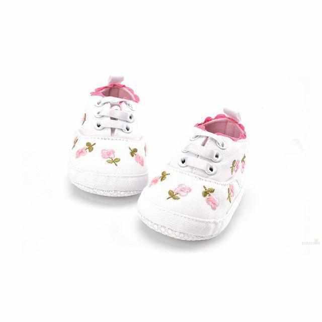 Floral Baby Girl Shoes-First Walkers-Babyshok