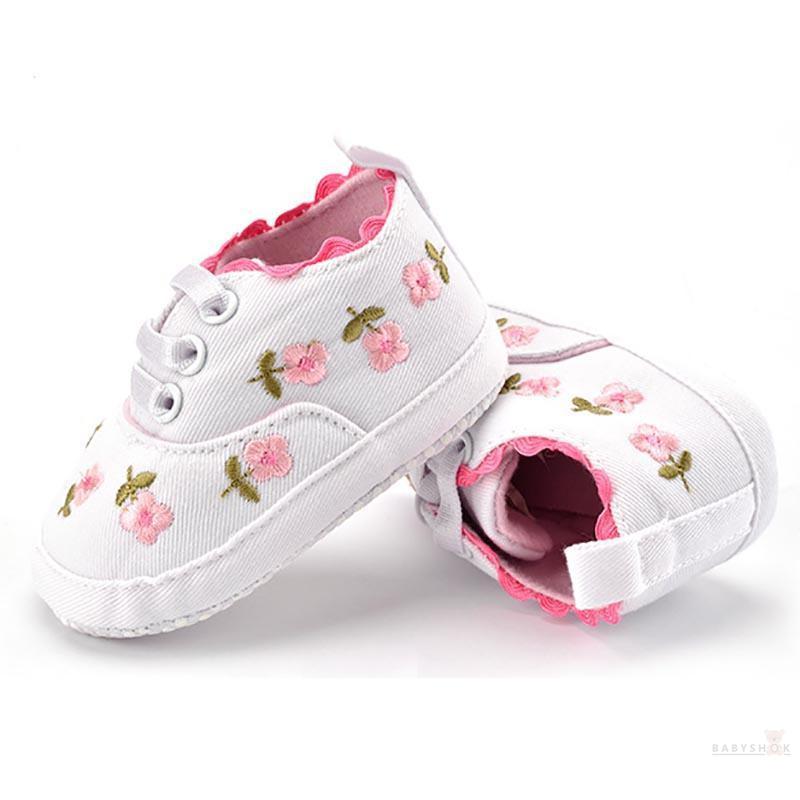 Floral Baby Girl Shoes-First Walkers-Babyshok