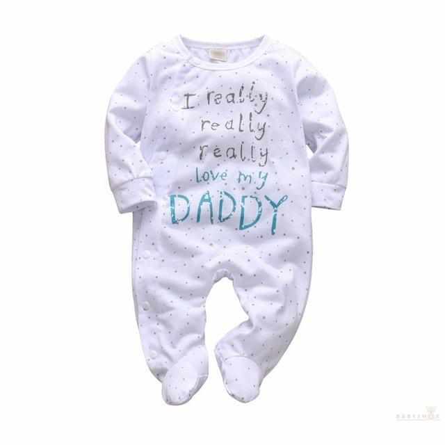 Funny Infant Baby Bodysuit - Love My Daddy-Rompers-Babyshok