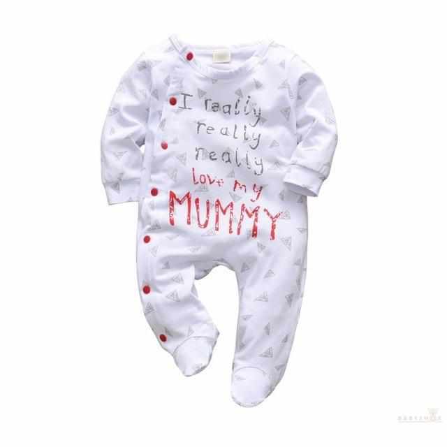 Funny Infant Baby Bodysuit - Love My Mummy-Rompers-Babyshok