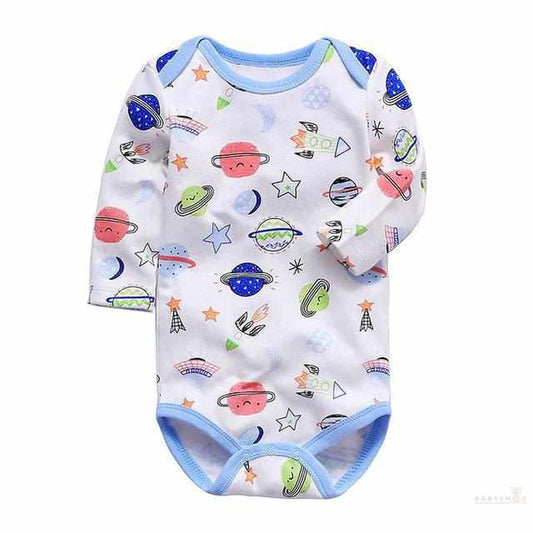 Long Sleeve Baby Bodysuit - Planets-Bodysuits-Babyshok