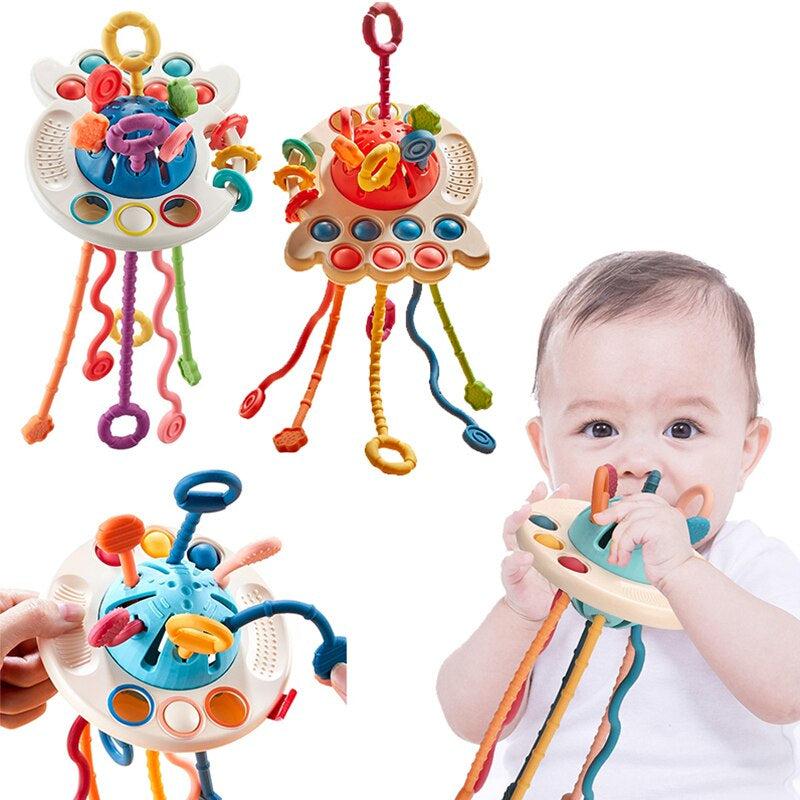 Octopus Silicone Pulling Toy-Toys-Babyshok