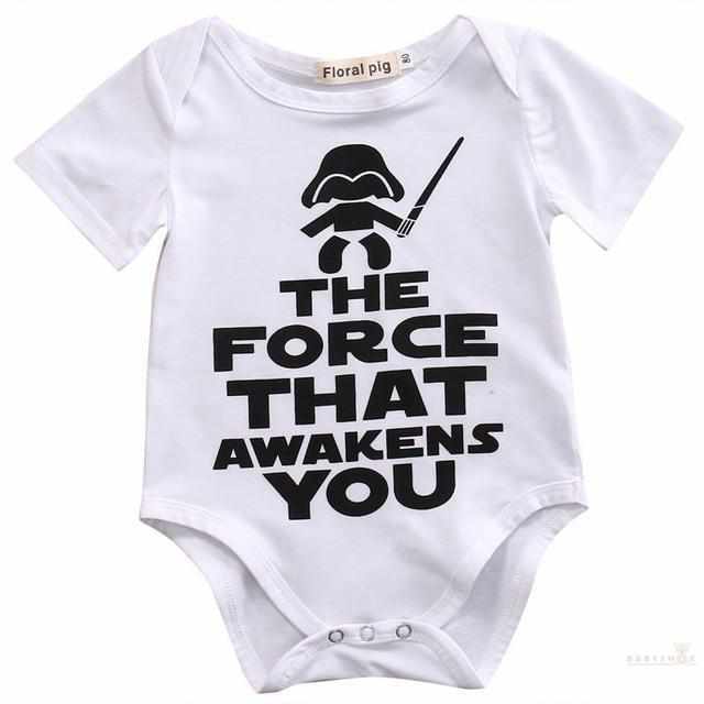 The Force That Awakens You Funny Baby Romper-Rompers-Babyshok