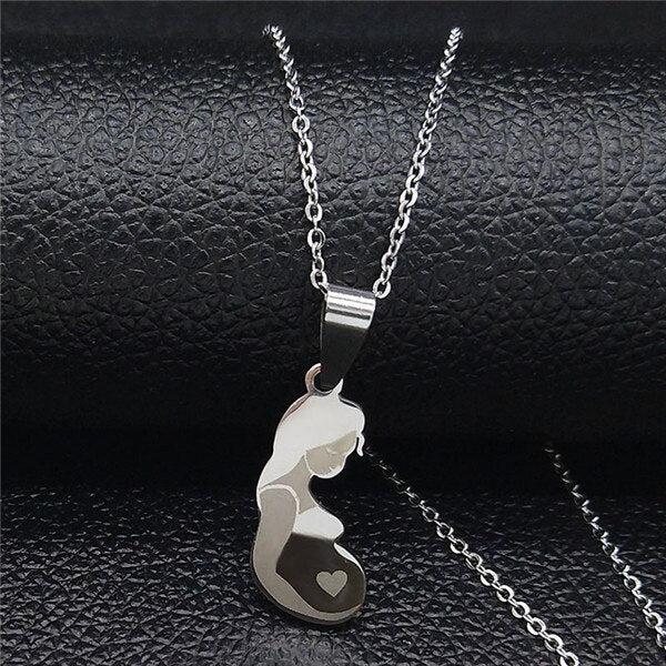 Mom and Baby Pendant Necklace-Necklace-Babyshok